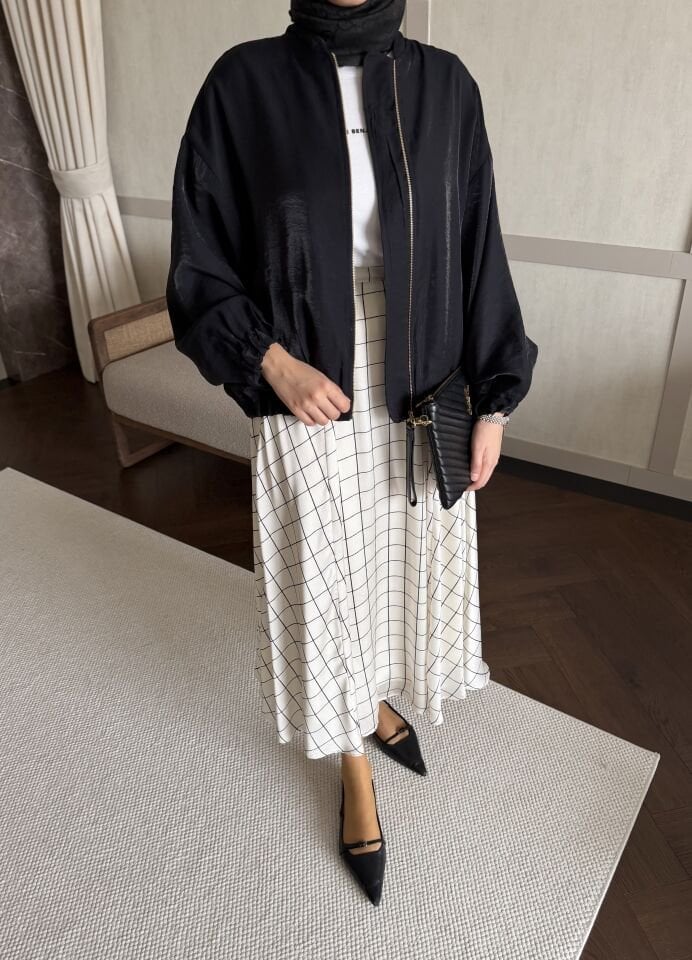 Siyah Bomber Ceket