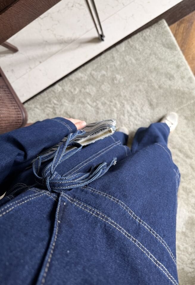 Bağlamalı Kot Takım (Lacivert)
