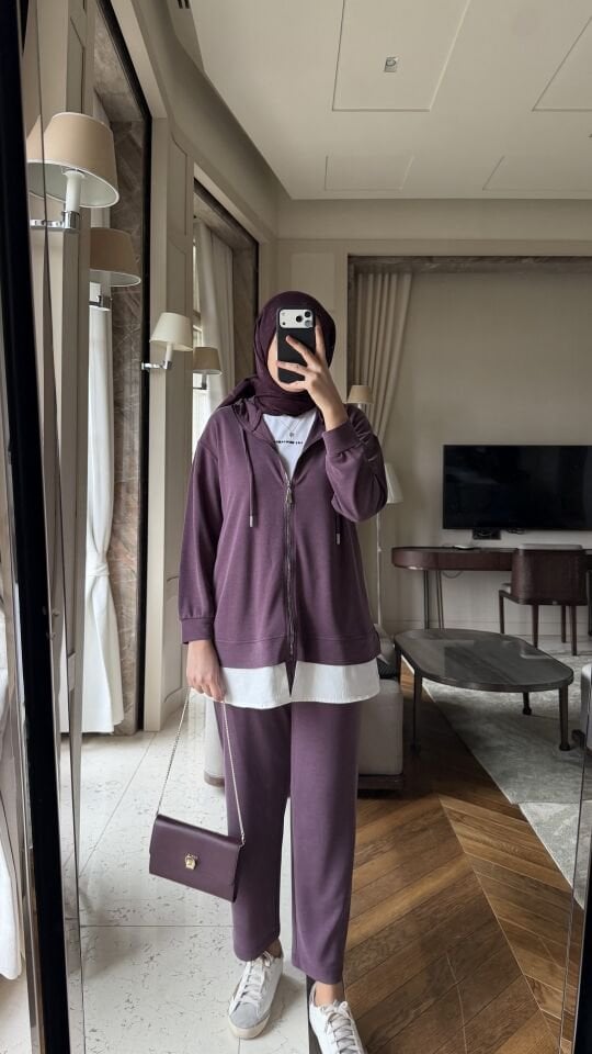 Karen İkili Modal Takım (Mürdüm)