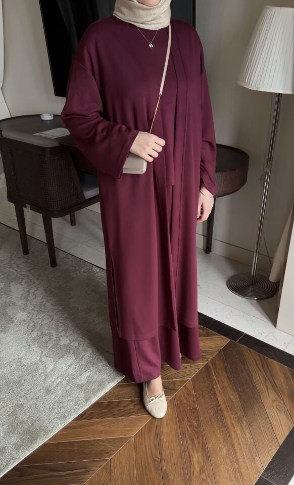 Üçlü Modal Takım (Bordo)