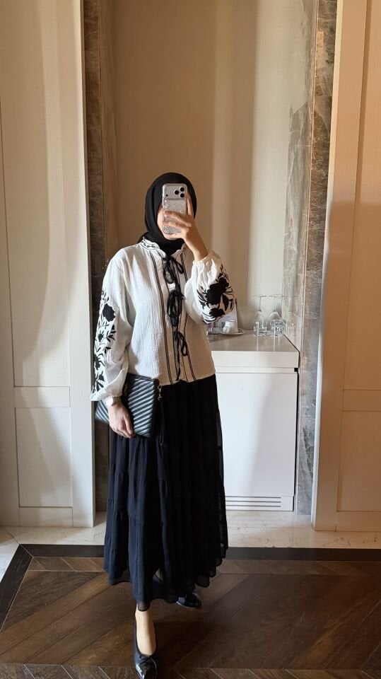 Bağlamalı Müslin Kimono