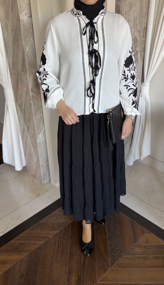 Bağlamalı Müslin Kimono