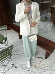 Saten Pantolon (Mint)