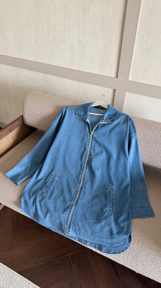 Tensel Denim Kap (Açık Mavi)