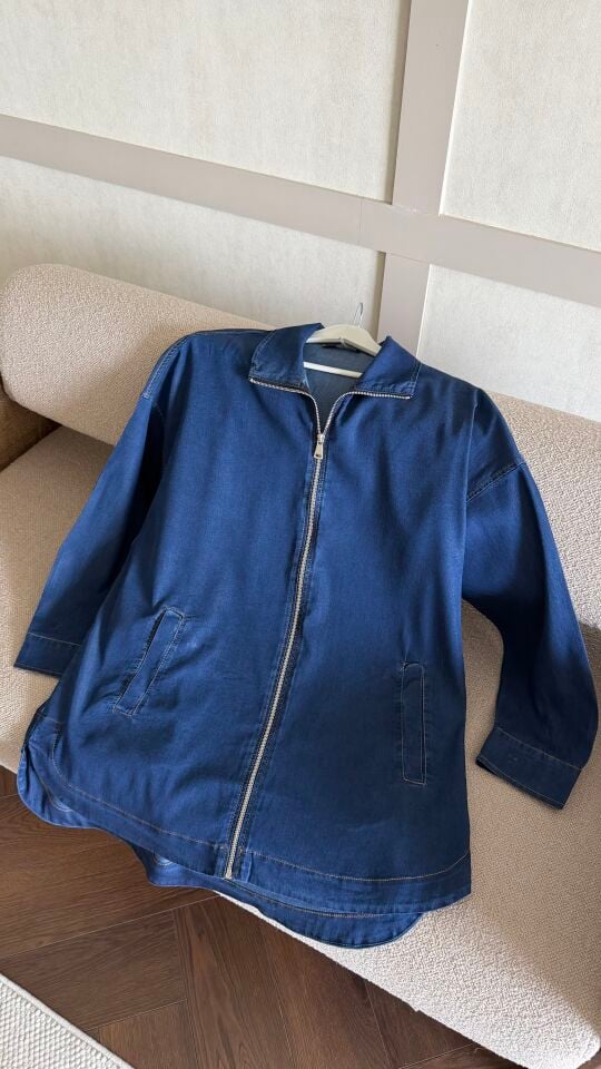 Tensel Denim Kap (Koyu Mavi)