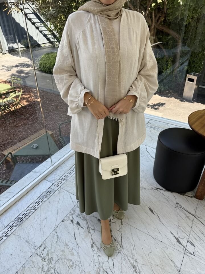 Çağla Yeşili  Kloş Etek