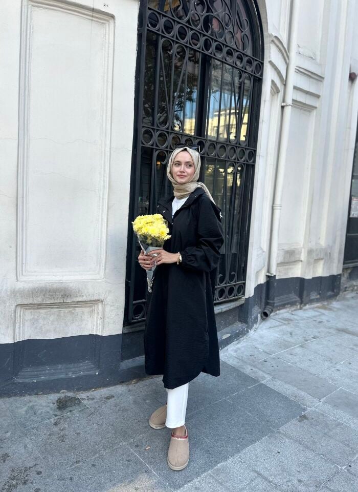 Celin Trenç Kap (Siyah)