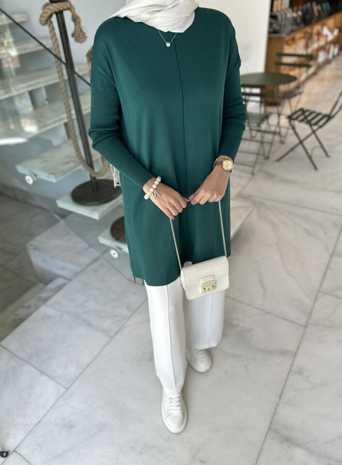 Zümrüt Merserize Tunik