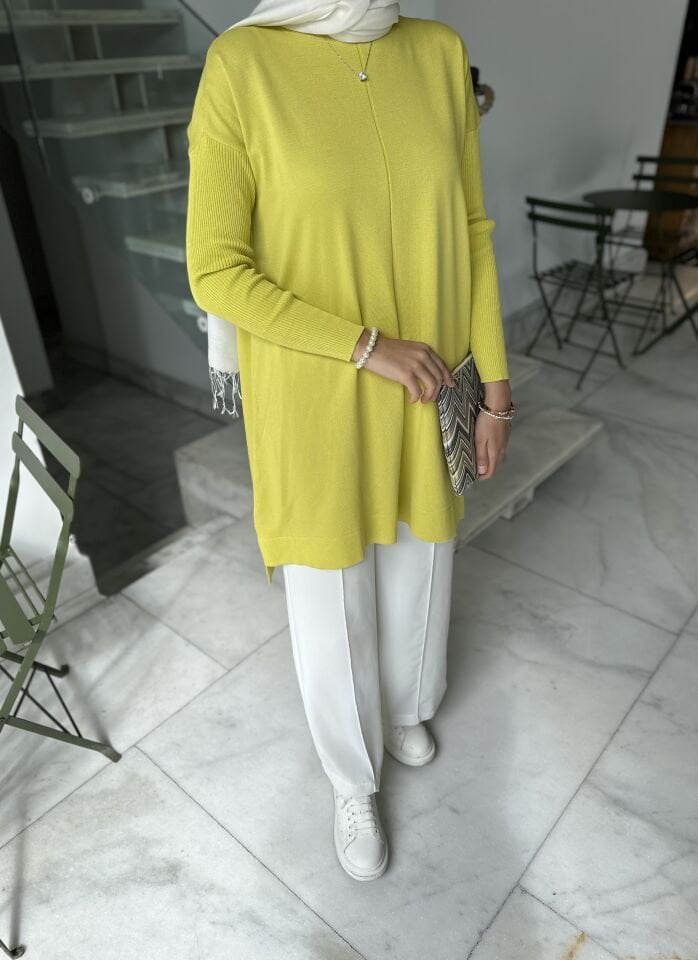 Limon Rengi Merserize Tunik