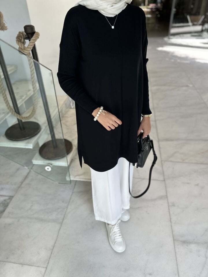 Siyah Merserize Tunik