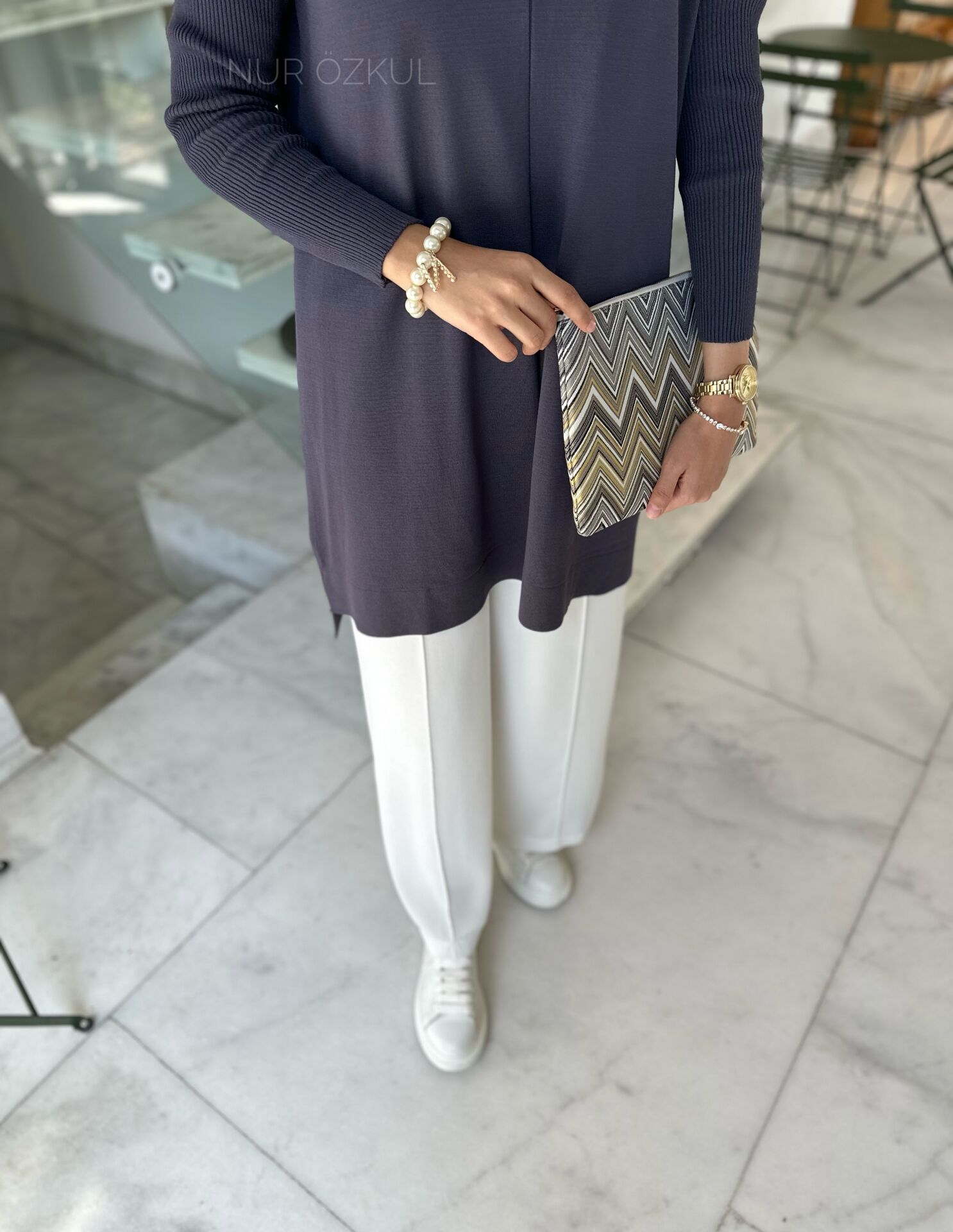 Antrasit Merserize Tunik