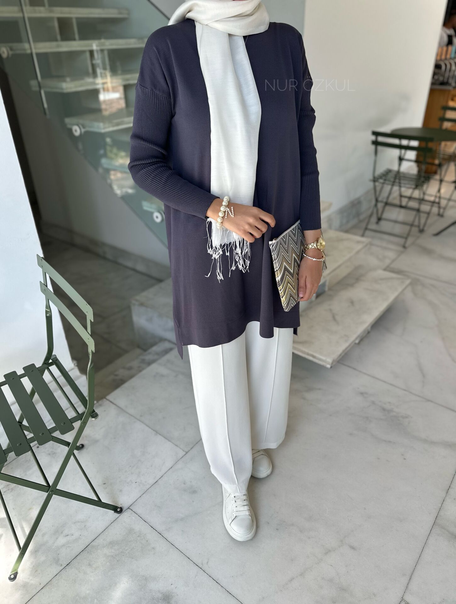 Antrasit Merserize Tunik