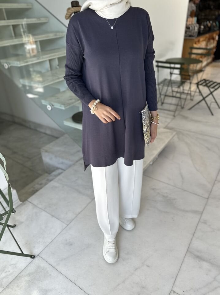 Antrasit Merserize Tunik