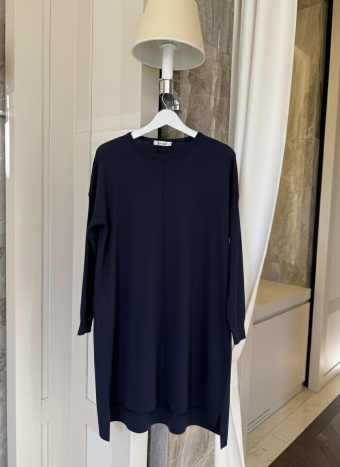 Lacivert Merserize Tunik
