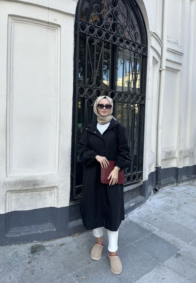 Celin Trenç Kap (Siyah)