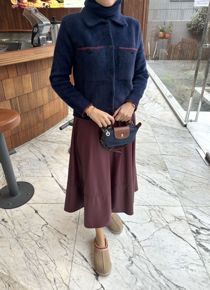 Premium Angora Hırka (Lacivert)